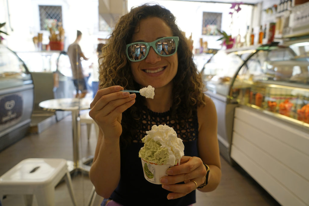 Emille enjoying gelato in Florence!