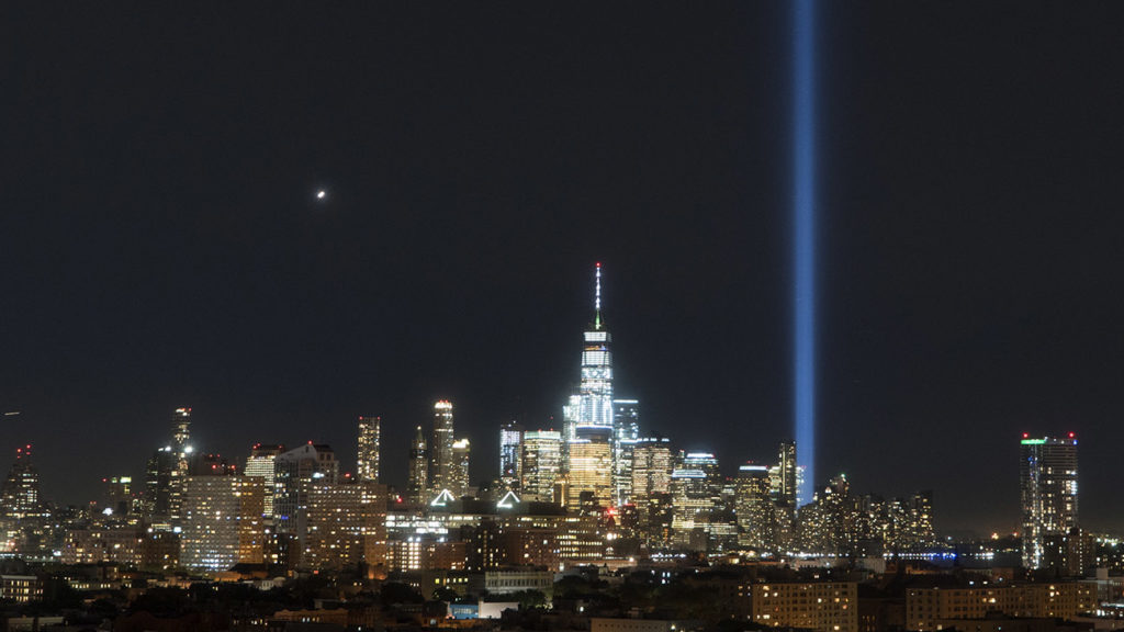 NYC Skyline on 9/11 from Hoboken, NJ